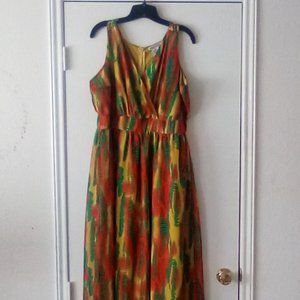 Jessica London Tie Dye Print Dress